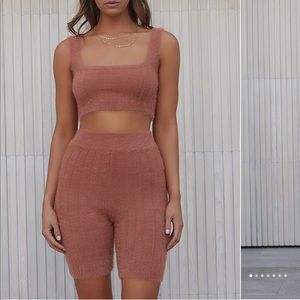 meshki loungewear biker & tank set